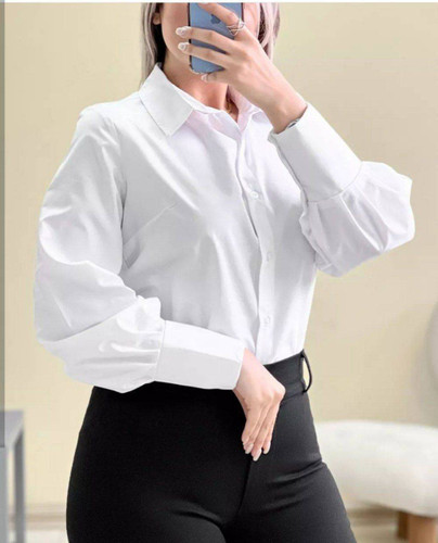 شومیز یقه مردانه سفید